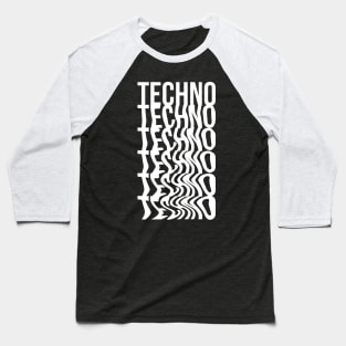 techno text Baseball T-Shirt